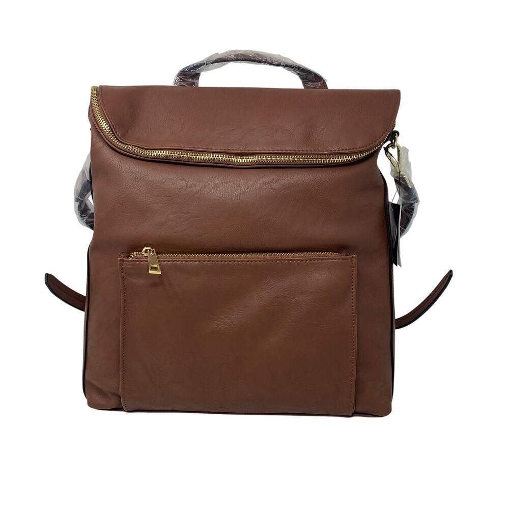 Dolce Vita Convertible Backpack Purse Brown Faux Leather NEW
